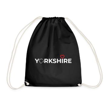 Liebe Yorkshire Heart Pride England Geschenk - Turnbeutel - Schwarz - Vorne