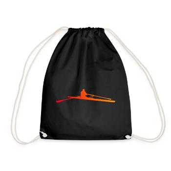Rudern Ruderer Damen Herren Rowing - Turnbeutel - Schwarz - Vorne