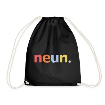 9e anniversaire de 9e anniversaire de garçon 99 ans - Sac de sport léger - noir - Devant
