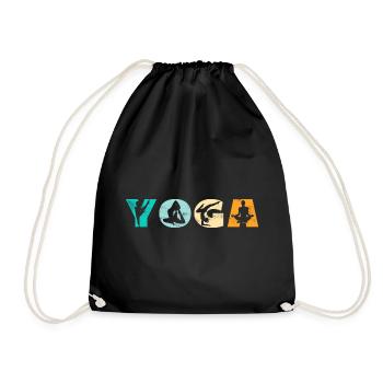 Yoga - Drawstring Bag - black - Front