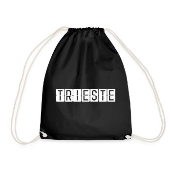 Trieste airport sign - Drawstring Bag - black - Front