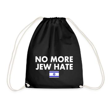 No more jew hate - Turnbeutel - Schwarz - Vorne