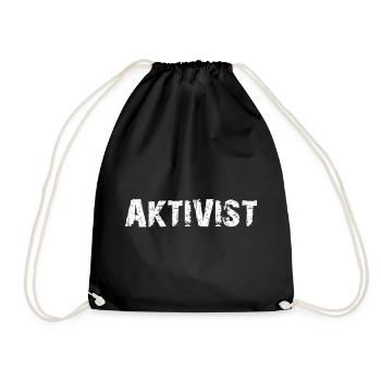 AKTIVIST - Turnbeutel - Schwarz - Vorne