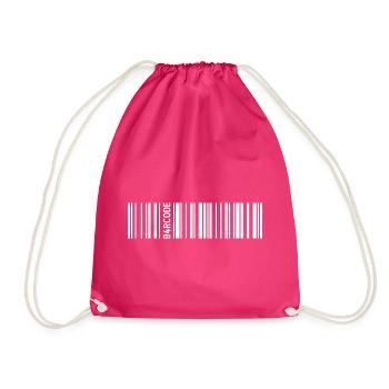 B4RCODE. Compact - Drawstring Bag - fuchsia - Front