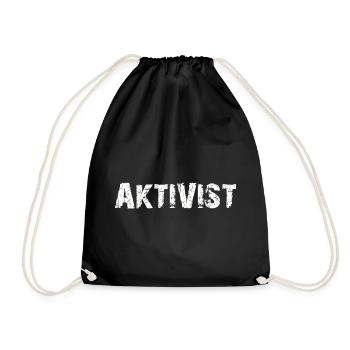 AKTIVIST - Turnbeutel - Schwarz - Vorne