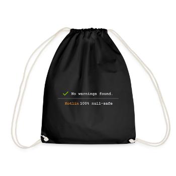 Sweat à capuche et chemise Nerd Kotlin, tasse de fan de codage - Sac de sport léger - noir - Devant