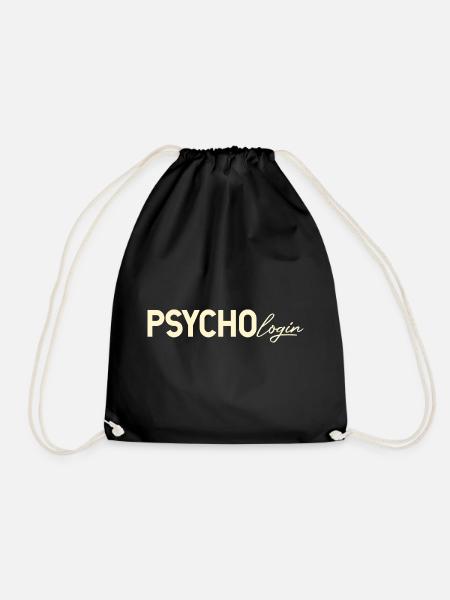 Psychologin Psycho Wortspiel Humor Ärztin - Turnbeutel - Schwarz