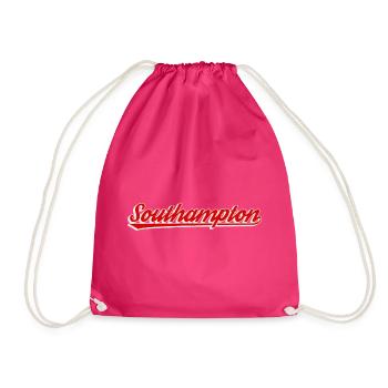 Southampton England Schrift - Turnbeutel - Fuchsia - Vorne