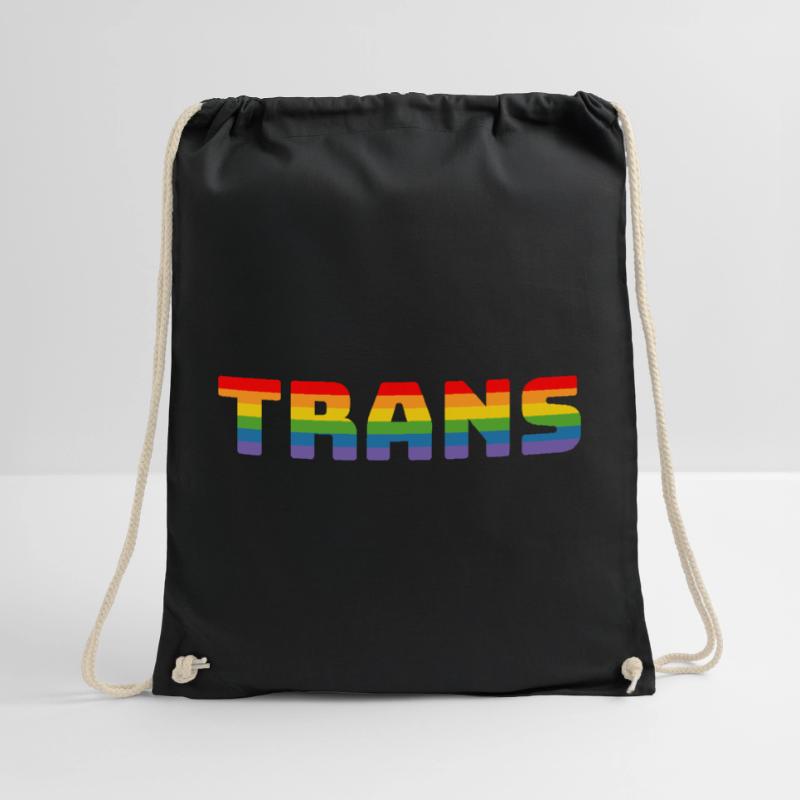 Rainbow Trans Drawstring Bag