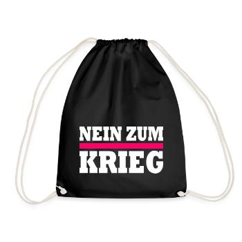 Nein zum krieg - Turnbeutel - Schwarz - Vorne