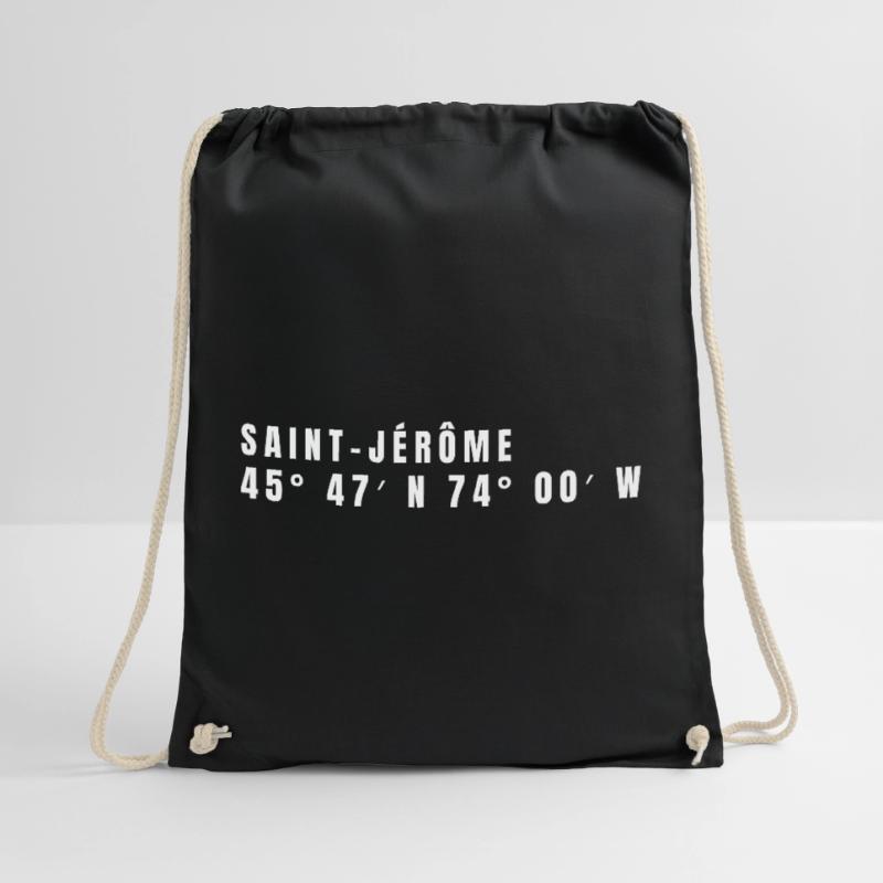 Saint-Jérôme, Canada Coordinates Drawstring Bag