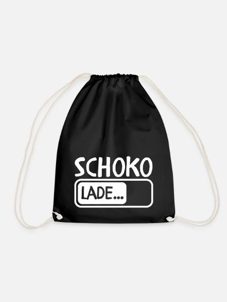 Schoko-Lade Design – Perfekt für Schokoladenfans - Turnbeutel - Schwarz
