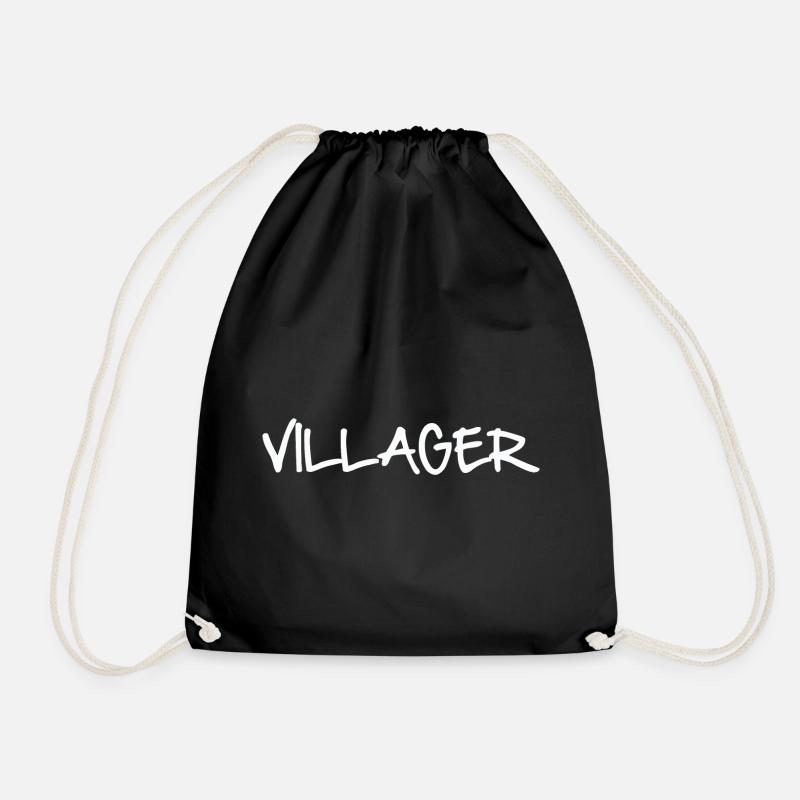 VILLAGER - Drawstring Bag - black