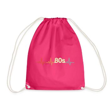 80er Jahre EKG - Turnbeutel - Fuchsia - Vorne