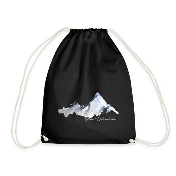 Wo ich mich am lebendigsten fühle - Ski Alpin (dunkles C.) - Turnbeutel - Schwarz - Vorne