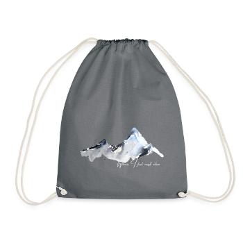 Là où je me sens le plus vivant - le ski alpin (c. foncé) - Sac de sport léger - gris - Devant