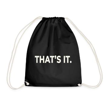 DAS WARS. – Minimalistisches Statement-Design - Turnbeutel - Schwarz - Vorne