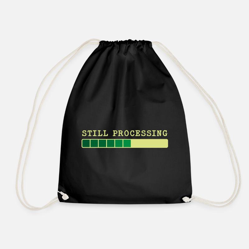 Still Processing - Trwa Przetwarzanie - Drawstring Bag - black