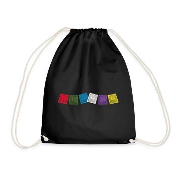 Sherpa flags - Drawstring Bag - black - Front