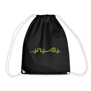 tennis heartbeat joueur de tennis - Sac de sport léger - noir - Devant
