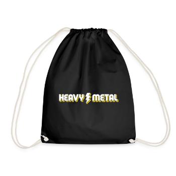 Heavy Metal Lightning Bolt Text-Logo - Turnbeutel - Schwarz - Vorne