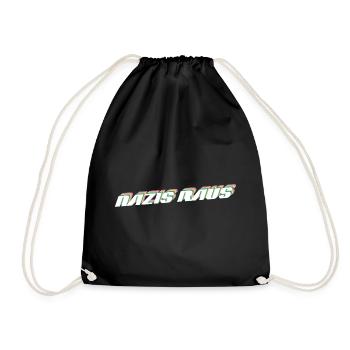Nazis Out | Retro Political Design - Drawstring Bag - black - Front