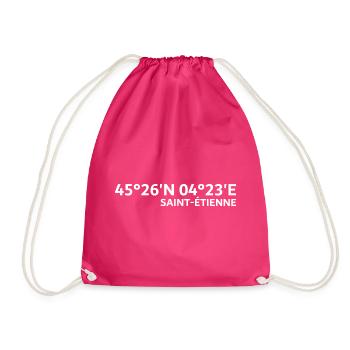 Coordonnées de Saint-Étienne - Sac de sport léger - fuchsia - Devant