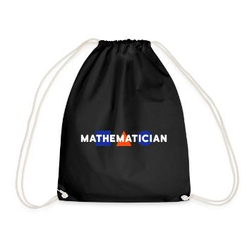 Mathematician (square, triangle, circle) - Drawstring Bag - black - Front