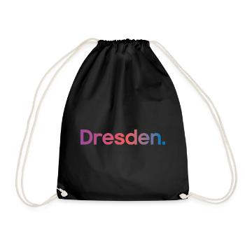 Dresden Typografie Farben Stadt Symbol Logo icon - Turnbeutel - Schwarz - Vorne