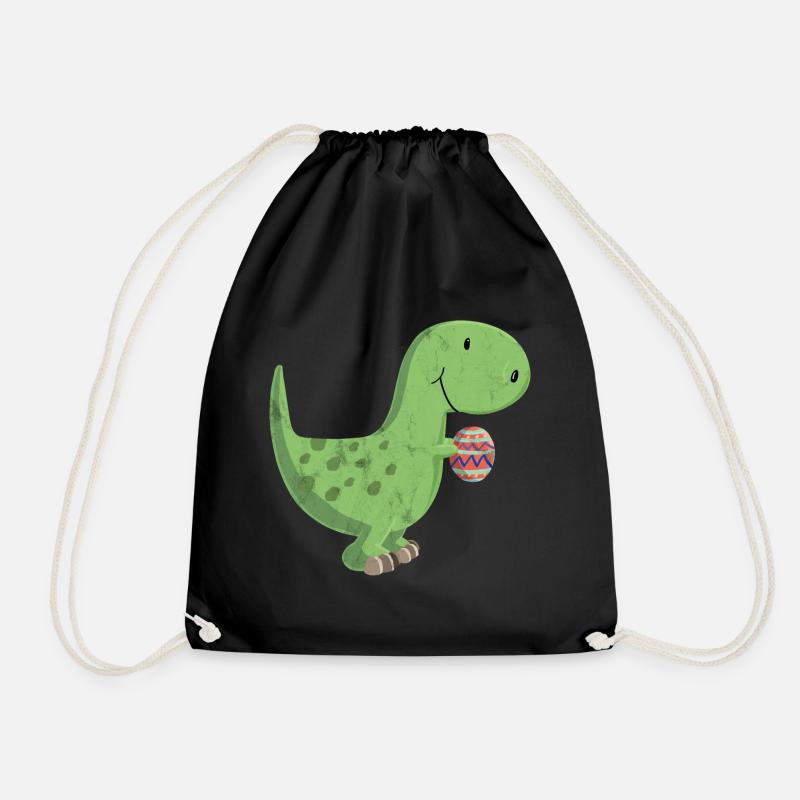 Dino und das bunte Ei - Turnbeutel - Schwarz