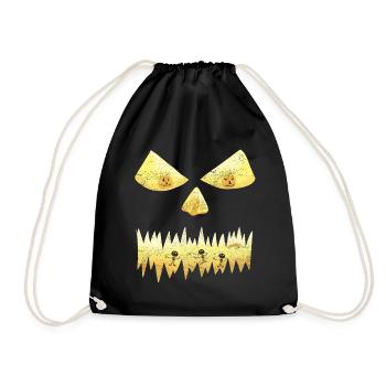 Visage de citrouille d'Halloween - Sac de sport léger - noir - Devant