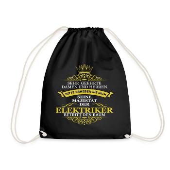 Électricien majesté excellence dire idée cadeau - Sac de sport léger - noir - Devant