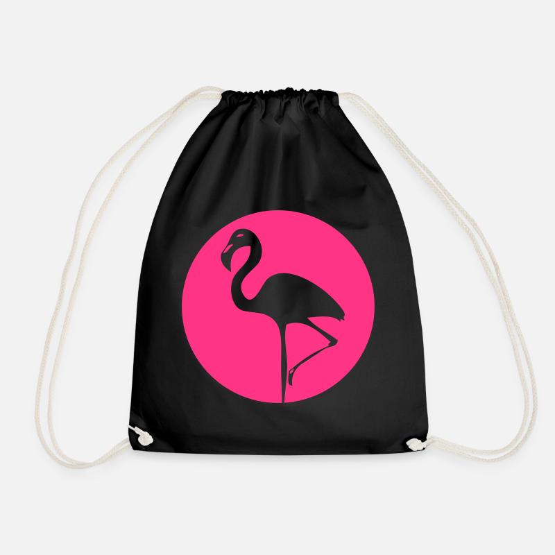 Flamingo - Turnbeutel - Schwarz