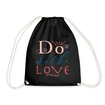 Fais-le avec amour - Sac de sport léger - noir - Devant