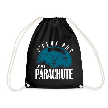 J'peux pas j'ai PARACHUTE - Sac de sport léger - noir - Devant