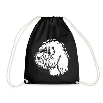 Petit Basset Griffon Vendéen Tête « Black Edition » - Sac de sport léger - noir - Devant
