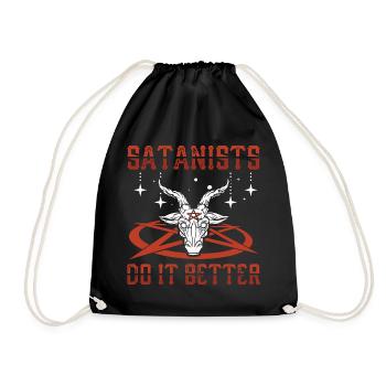 Satanists do better | Satanism Gifts - Drawstring Bag - black - Front