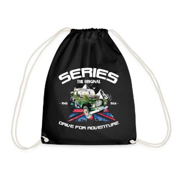 Defender Land-Rover Series Original - Drawstring Bag - black - Front