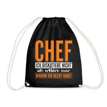Chef Spruch - Turnbeutel - Schwarz - Vorne