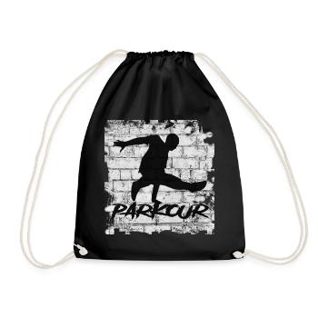 Parkour - Turnbeutel - Schwarz - Vorne