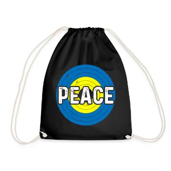 Peace Regenbogen Kreis Frieden Freiheit Liebe - Turnbeutel - Schwarz - Vorne