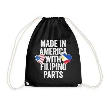 FABRIQUÉ EN AMÉRIQUE AVEC DES PIÈCES PHILIPPINES - Sac de sport léger - noir - Devant