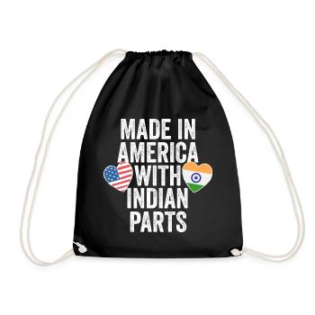 FABRIQUÉ EN AMÉRIQUE AVEC DES PIÈCES INDIENNES - Sac de sport léger - noir - Devant
