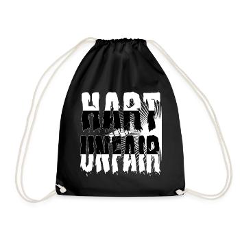 HART und UNFAIR - Turnbeutel - Schwarz - Vorne