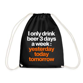 BUVEZ DE LA BIÈRE 3 JOURS PAR SEMAINE - Sac de sport léger - noir - Devant