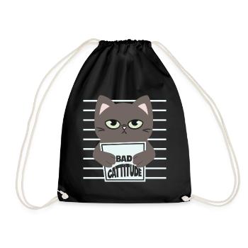 katze, niedliche katze, süße katze, katze - Turnbeutel - Schwarz - Vorne