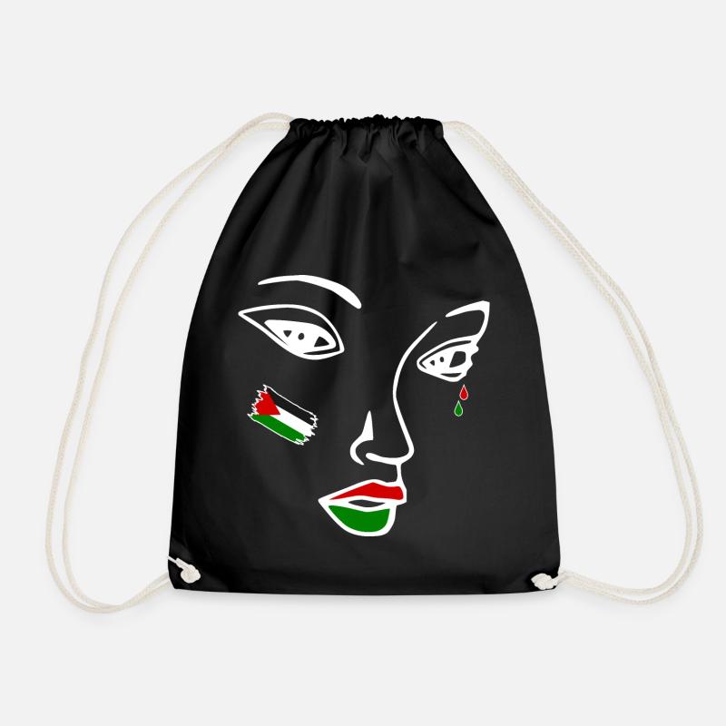 Free palestine - Turnbeutel - Schwarz