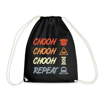 Railroad Joke - Drawstring Bag - black - Front