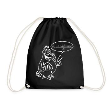 Oiseau intelligent blanc - Sac de sport léger - noir - Devant