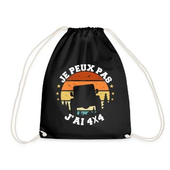 4x4 - Je Peux Pas J'ai 4X4 - Humour 4X4 - Sac de sport léger - noir - Devant